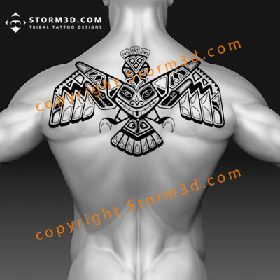 large-back-tattoo-haida-bird-eagle-design-symmetrical-Anthony-Kiedis