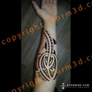 inner-forearm-stingray-tattoo-maori-red-design-ideas