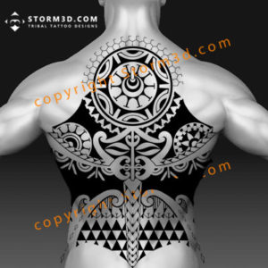 large-back-tattoo-ideas-in-black-tribal-with-symmetry-and-sun-designs