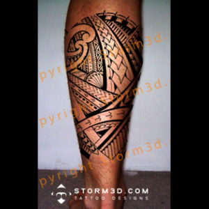 tribal-calf-tattoo-samoa-polynesian-style-for-the-lower-leg-idea