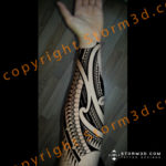 flowing-maori-patterns-forearm-tattoo