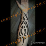 shaded-maori-drawing-for-tattoo-forearm-design