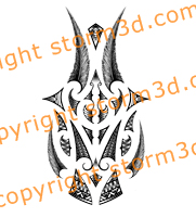 symmetrical-maori-feather-tattoo