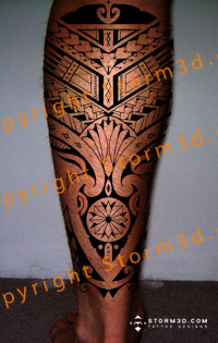 Samoan-style-calf-tattoo-designs-high-quality-photos