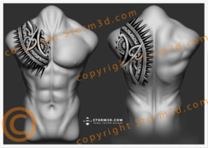 chest upperback polynesia tattoo pictures storm3d