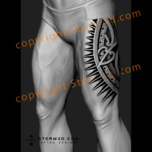 cool thigh tattoo maori black pictures download