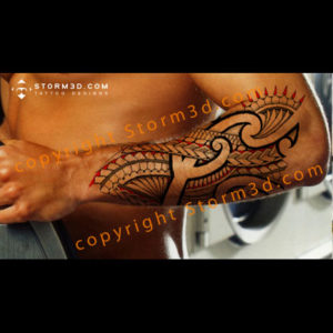 forearm-tribal-maori-red-design