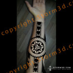 inside-forearm-polynesian-black-round-tattoo-design-triangle-arrows