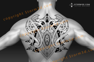 marquesan-upperback-tattoos-tribal-Maori-designs