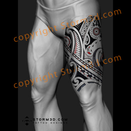 black tribal thigh tattooTikTok Search