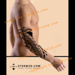 tribal-elbow-tattoo-with-polynesian-symbols