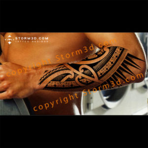 tribal polynesian forearm tattoo storm3d