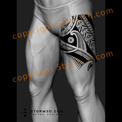 upper leg tattoos for men