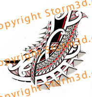 polynesian-tatau-forearm-spearhead-symbols-red-tribal