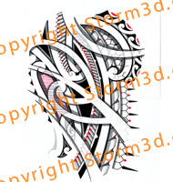 forearm-halfsleeve-tribal-tattoo-maori-layers-red