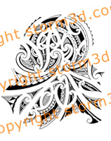 koru maori tribal shoulder tatoo for sale print
