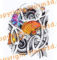 polynesian-koifish-design-tattoo-polynesia-tribal-storm3d