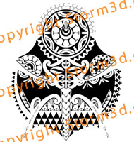 polynesian-sleeve-tattoo-mask-tiki-triangle