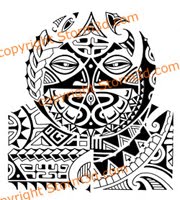 tribal mask polynesian tattoos for sale