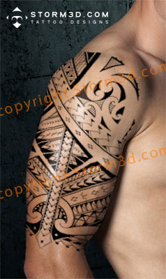 tribal-full-sleeve-tattoo-designs-black-white-samoa