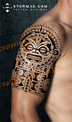 digital-halfsleeve-polynesian-tattoo