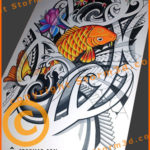 koifish-design-tribal-orange-color-polynesian-art-maori-tattoos