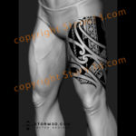 maori-marquesas-island-tattoo-upper-leg-design