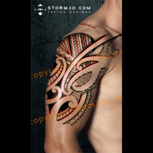 shoulder-heavy-red-design-maori-tribal-drawing