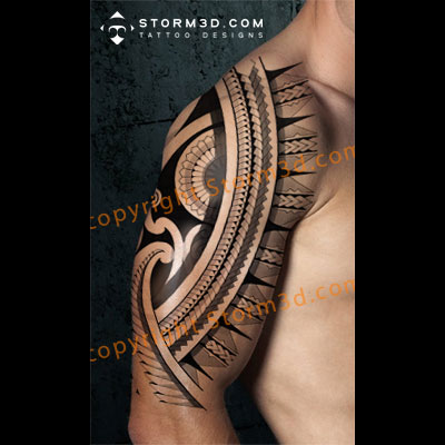 Premium Vector  Polynesian shoulder tattoo set design pattern aboriginal  samoan