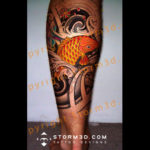 tribal-koifish-calf-design