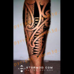 tribal-polynesian-calf-tattoos-pictures-examples-for-download