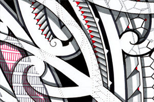 layered-tribal-halfsleeve-polynesian-maori-tattoos