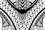 SBW samoan sleeve tattoo spearheads stencil