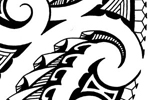 maori tribal shoulder design koru
